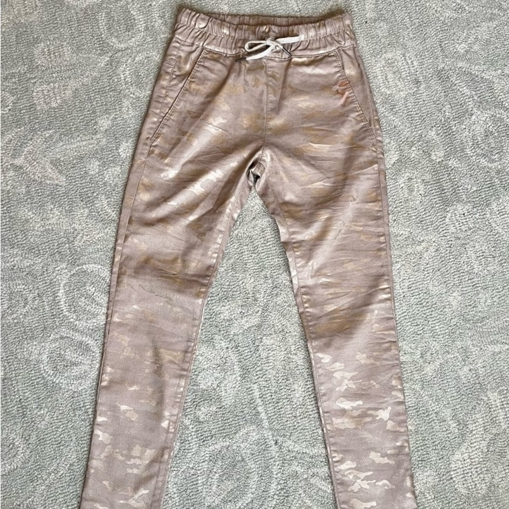 Kids Metallic Gold Jogger Pants